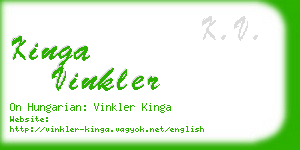 kinga vinkler business card